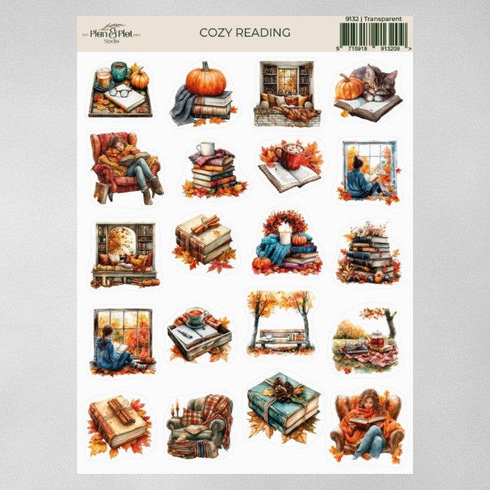 Stickervel 'Cozy reading'