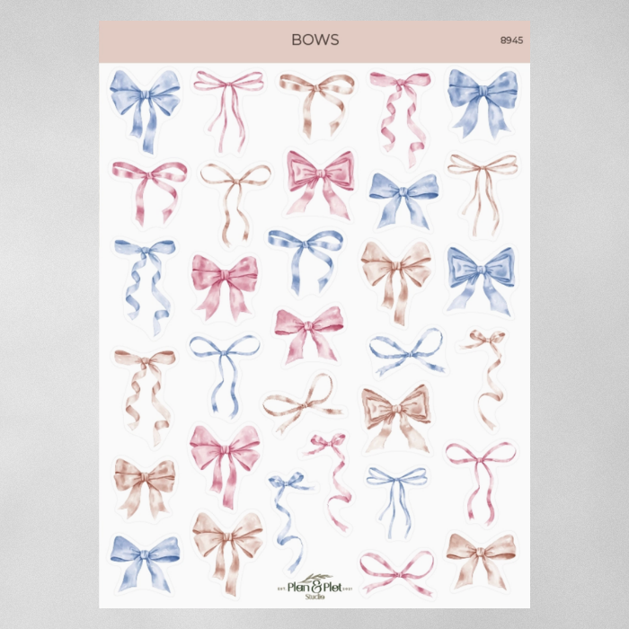 Stickervel 'Bows'
