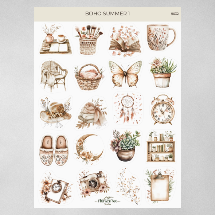 Stickervel 'Boho summer'