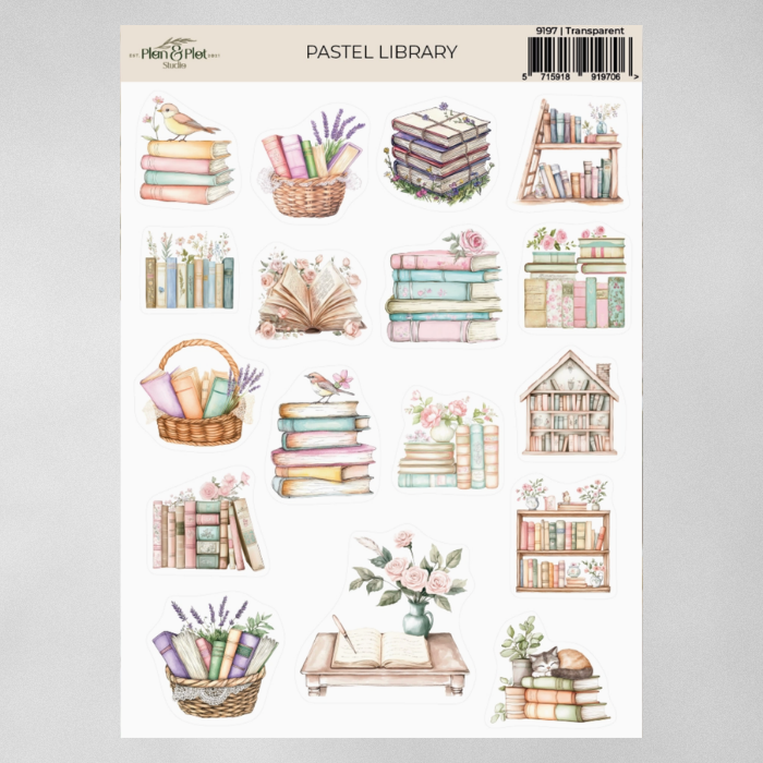 Stickervel 'Pastel library'