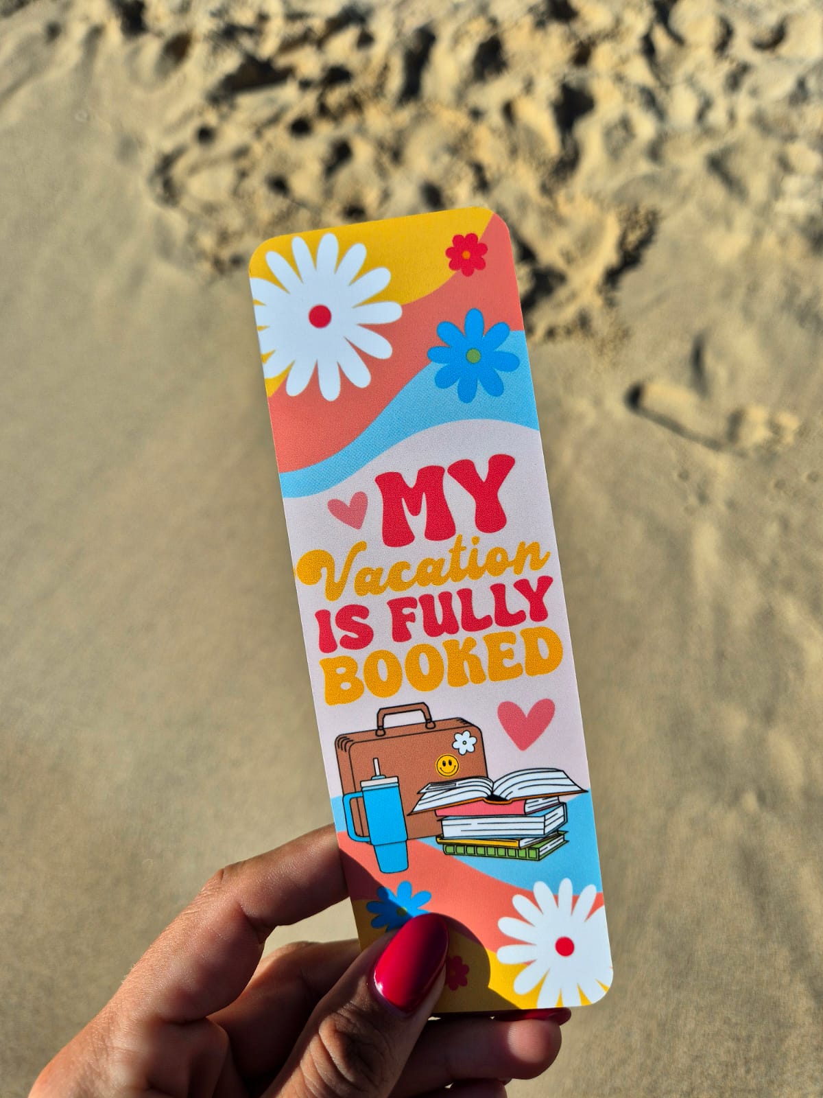 Boekenlegger 'My vacation is fully booked'